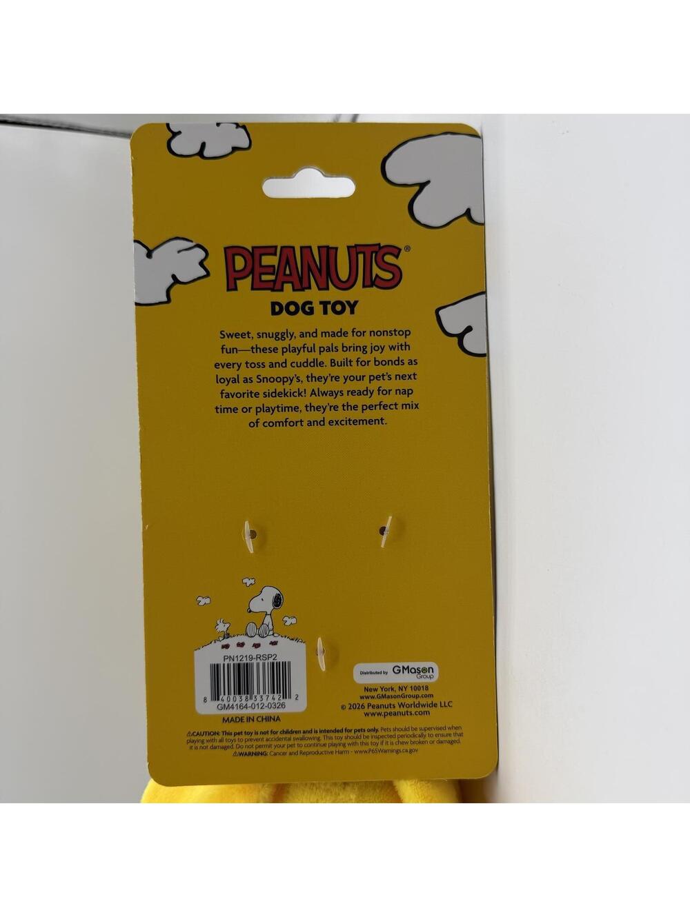 Peanuts Woodstock Classic Plush Squeaker Dog Toy New With Tag - Picture 2 of 8